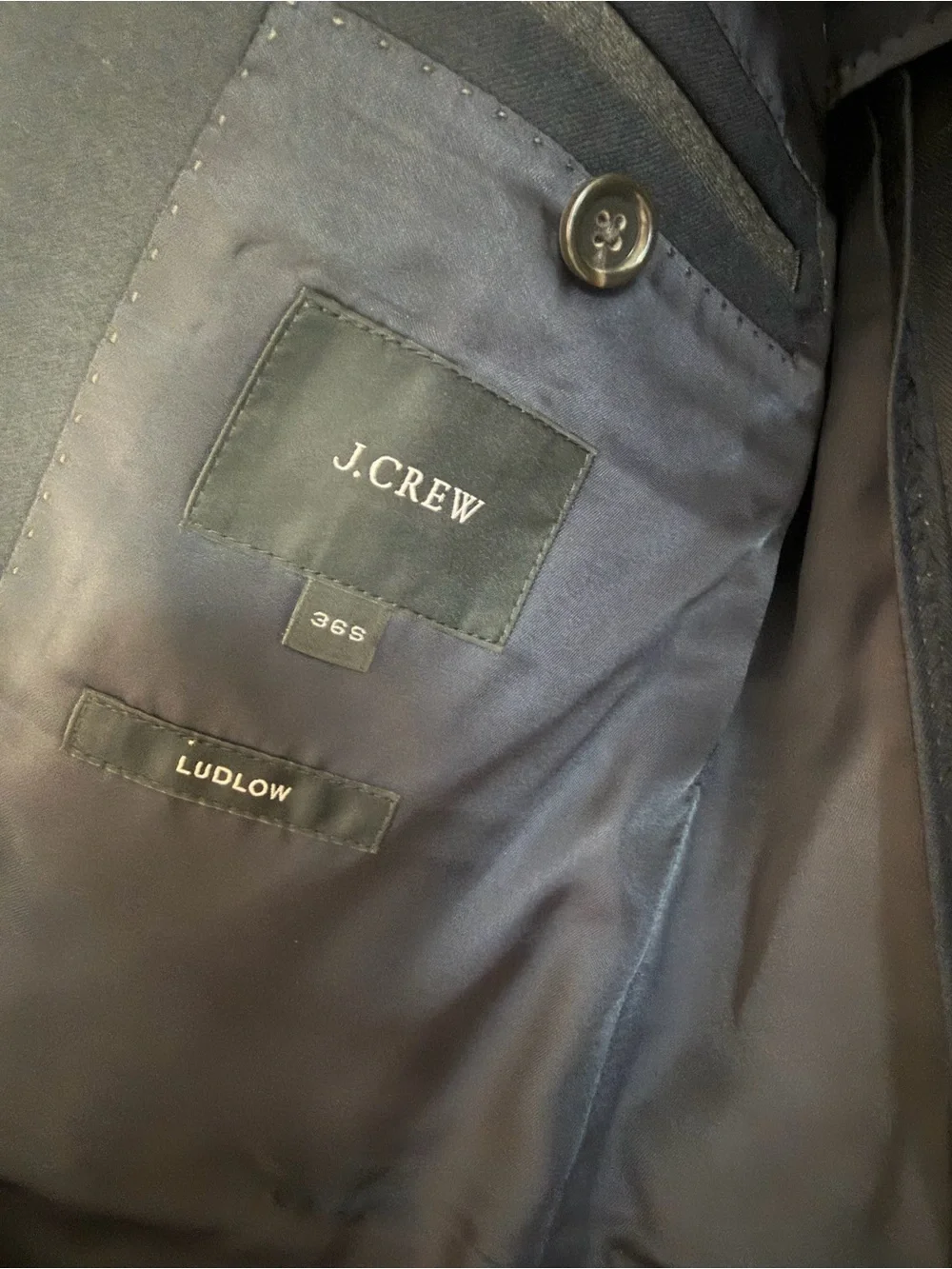 J. Crew Men's Black Ludlow Two-Button Suit Jacket